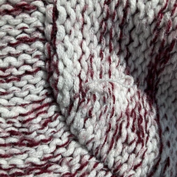 VTG Campus Cable Knit Sweater Academia Unisex Slouchy Acrylic Chunky Sz M - Picture 12 of 14